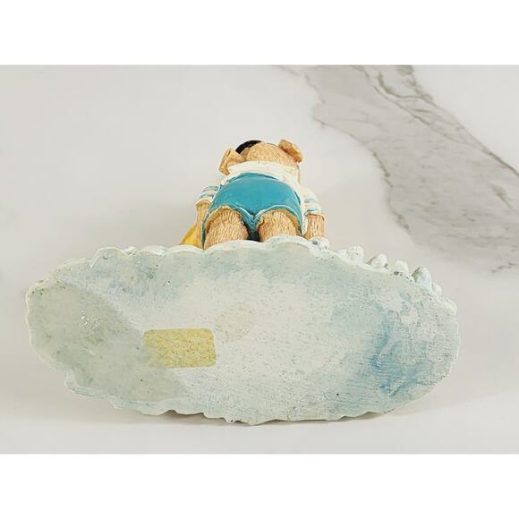 Windsurfing Pig Piglet Piggy Figurine Sail Beach 5" x 4 1/2" Year 90s Home Decor - Picture 11 of 14